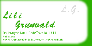 lili grunvald business card